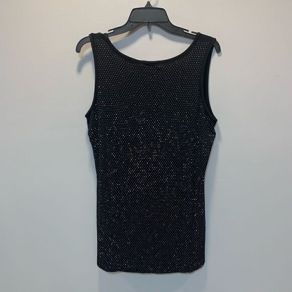 NWT Calvin Klein women’s size large black tank top with all over rhinest… - Picture 2 of 14